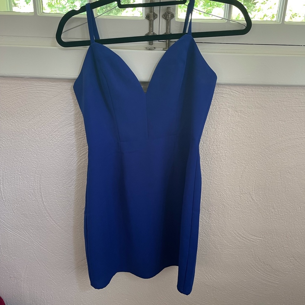 Revolve NBDxNaven blue mini dress size small
